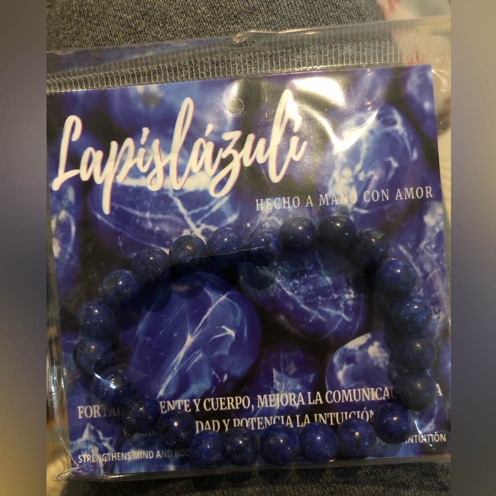 Blue Lapis Lazuli Bead Bracelet NWT